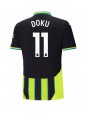 Manchester City Jeremy Doku #11 Replika Borta Kläder 2024-25 Kortärmad